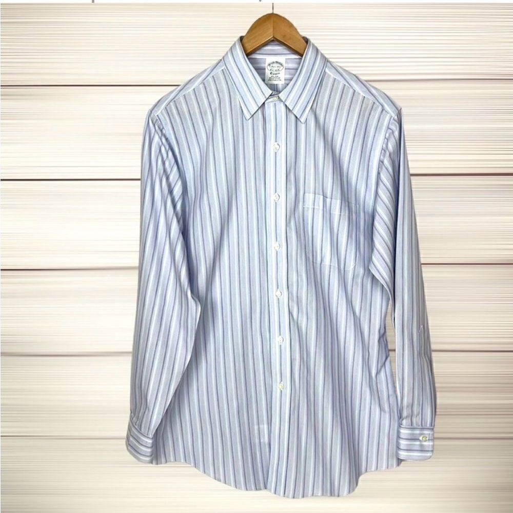 Brooks Brothers Cotton Striped Classic Fit Button Up Shirt Neck 15 1/2 - 33
